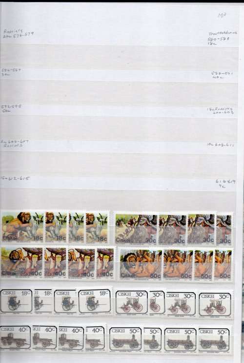 IDEAL JWG 32 ALBUM IN GOOD NICK WITH MINT CISKEI STAMPS. AS PER SCANS. NB: PLEASE READ BELOW!!!