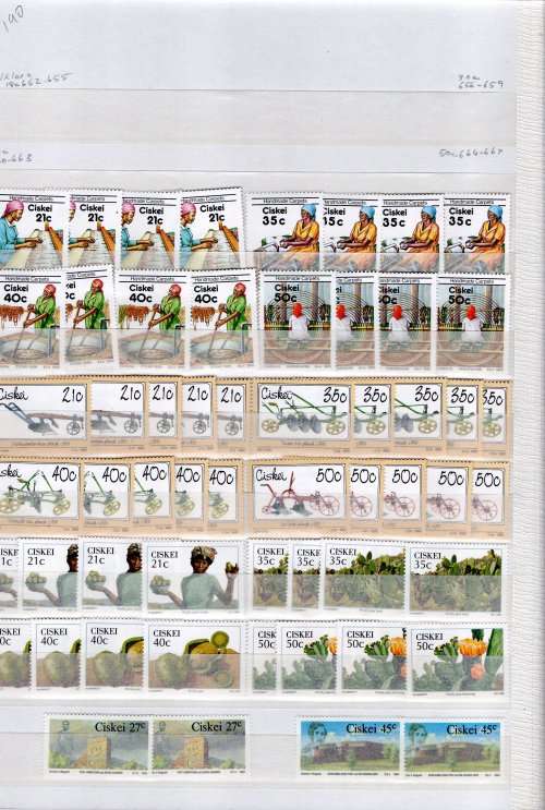IDEAL JWG 32 ALBUM IN GOOD NICK WITH MINT CISKEI STAMPS. AS PER SCANS. NB: PLEASE READ BELOW!!!