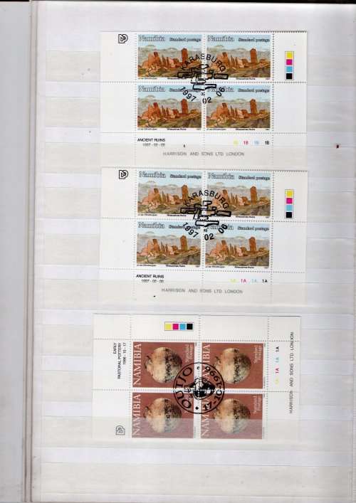 PRINZ ALBUM 2ND HAND WITH CTO NAMIBIA CONTROL BLKS, M-SHEETS ETC. AS PER (X32) SCANS. NB PLEASE READ