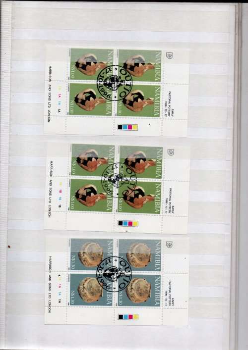 PRINZ ALBUM 2ND HAND WITH CTO NAMIBIA CONTROL BLKS, M-SHEETS ETC. AS PER (X32) SCANS. NB PLEASE READ