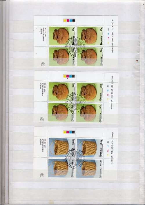 PRINZ ALBUM 2ND HAND WITH CTO NAMIBIA CONTROL BLKS, M-SHEETS ETC. AS PER (X32) SCANS. NB PLEASE READ