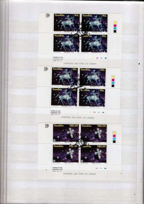 PRINZ ALBUM 2ND HAND WITH CTO NAMIBIA CONTROL BLKS, M-SHEETS ETC. AS PER (X32) SCANS. NB PLEASE READ