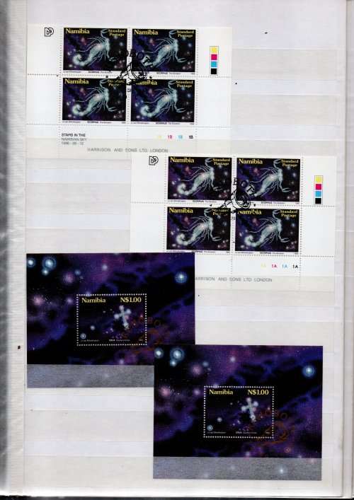PRINZ ALBUM 2ND HAND WITH CTO NAMIBIA CONTROL BLKS, M-SHEETS ETC. AS PER (X32) SCANS. NB PLEASE READ