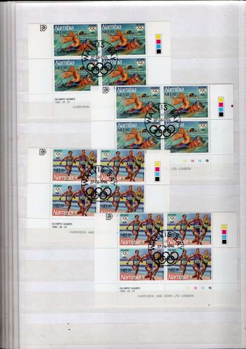 PRINZ ALBUM 2ND HAND WITH CTO NAMIBIA CONTROL BLKS, M-SHEETS ETC. AS PER (X32) SCANS. NB PLEASE READ