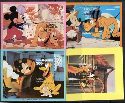 WORLD SELECTION OF (X6) DISNEY THEMED MINI SHEETS UMM. AS PER (X2) SCANS.