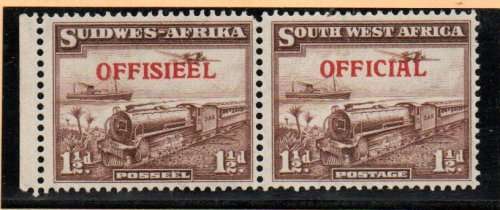 SWA 1945-50 1/2d `OFFICIAL` UMM PAIR. SACC20. AS PER SCANS. CV R700. LOVELY ITEM.