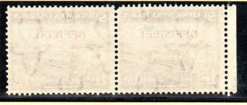 SWA 1945-50 1/2d `OFFICIAL` UMM PAIR. SACC20. AS PER SCANS. CV R700. LOVELY ITEM.
