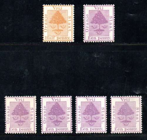 OFS 1894.1897 SELECTION OF MINT SINGLES. TOP TWO UMM (CC47+CC37) + (X4) CC37 M/MINT. CV R390