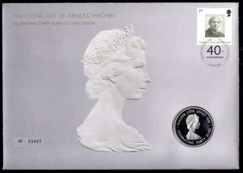 GB 2008 THE ICONIC ART OF ARNOLD MACHIN NUMISMATIC/COIN COVER. AS PER SCANS. LOVELY ITEM.