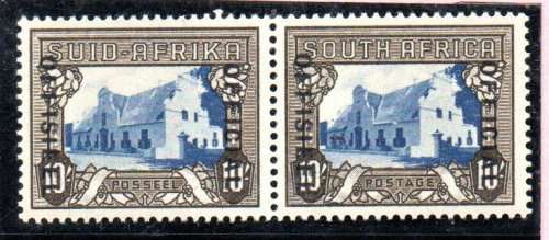 UNION 1935-50 10s BLUE + SEPIA M/MINT PAIR. AFR ON LEFT. SACC34. CV R2000 FOR UMM. NICE ITEM.