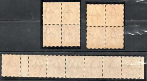 UNION 1913 1/2d TETE-BECHE BLOCKS + STRIP MINT. AS PER SCANS. GOOD VALUE. PLEASE READ BELOW.