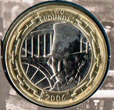 GB 2006 I.K BRUNEL - ENGINEER COMMEM NUMISMATIC/COIN COVER (TWO COINS). AS PER SCANS. LOVELY ITEM.