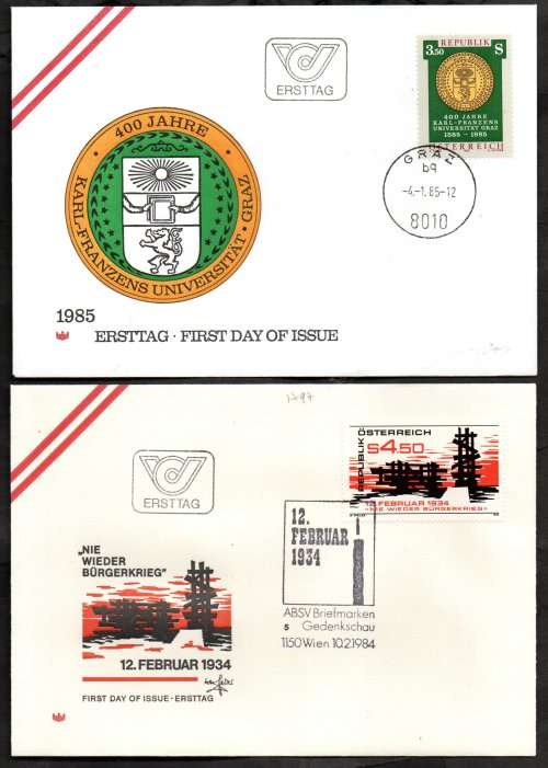 AUSTRIA 1980`s SELECTION OF (X20) FIRST DAY COVERS. AS PER (X10) SCANS. GREAT LOT.
