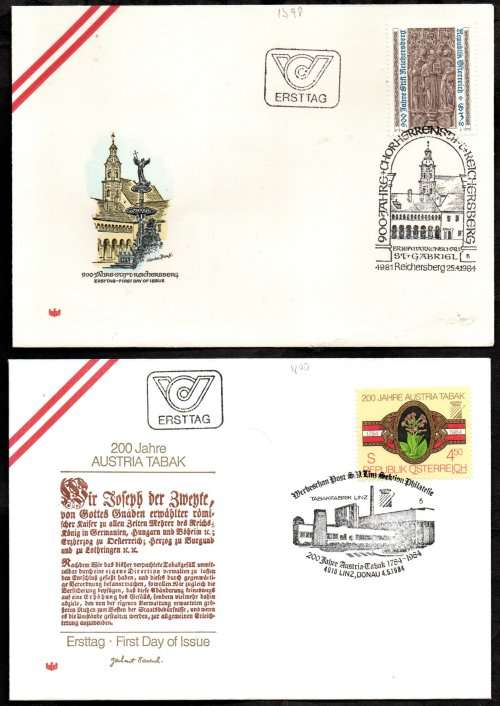 AUSTRIA 1980`s SELECTION OF (X20) FIRST DAY COVERS. AS PER (X10) SCANS. GREAT LOT.
