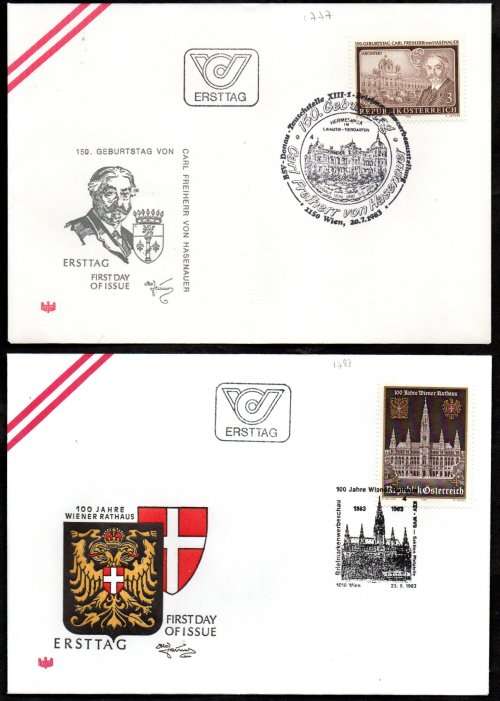AUSTRIA 1980`s SELECTION OF (X20) FIRST DAY COVERS. AS PER (X10) SCANS. GREAT LOT.