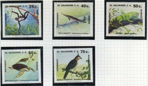 EL SALVADOR 1981 PROTECTED ANIMALS UMM SET OF (X5). SG1662/6. AS PER SCANS. LOVELY SET.
