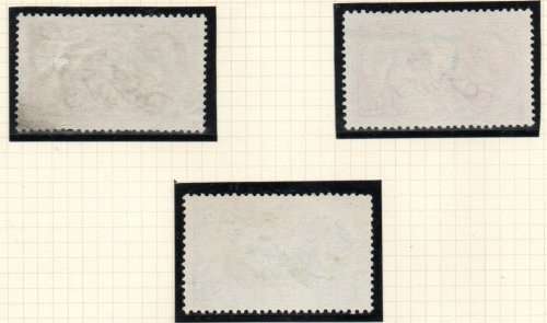GB 1934 RE-ENGRAVED SEAHORSE USED SET OF (X3). SG430/2. CV GBP 190. AS PER SCANS.