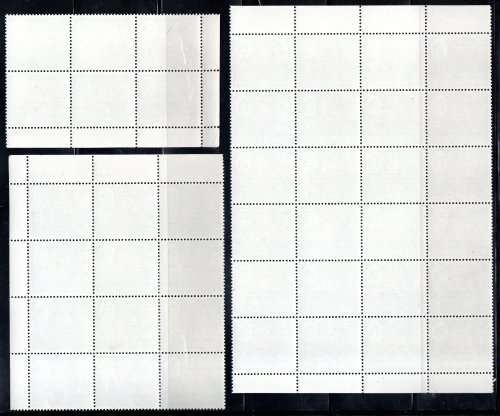 RHODESIA 1966 INDEPENDENCE OVPT SELECTION OF UMM BLKS, PART SHEETS ETC. AS PER SCANS. GOOD VALUE.