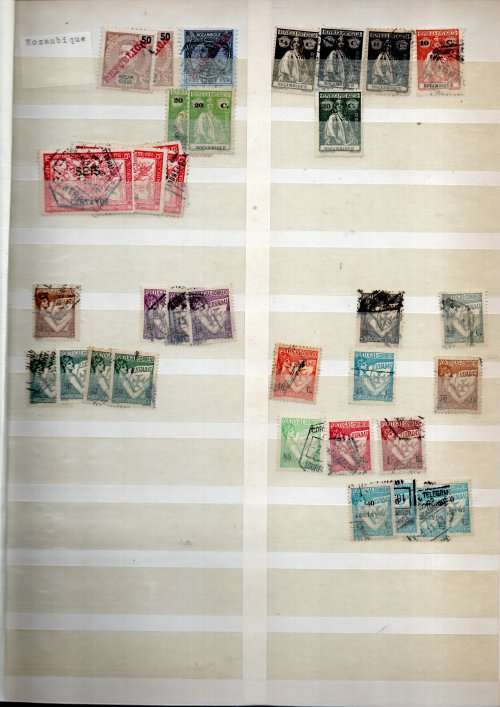 LIGHTHOUSE ALBUM 2ND HAND WITH MOZAMBIQUE, RHODESIA ETC STAMPS. AS PER SCANS. NB: PLEASE READ BELOW!