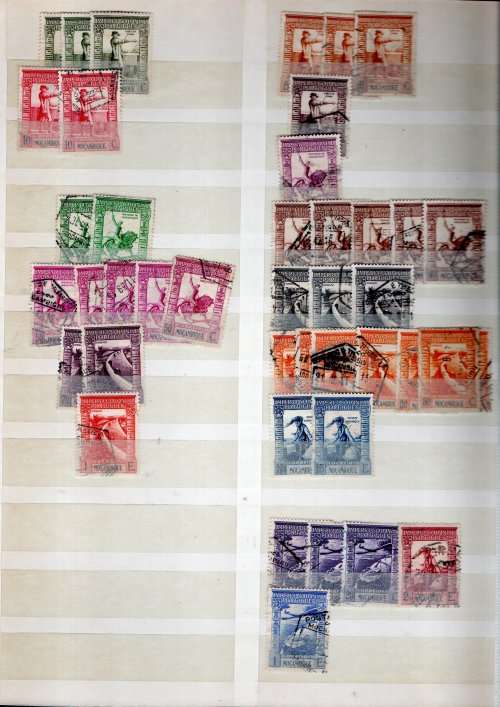 LIGHTHOUSE ALBUM 2ND HAND WITH MOZAMBIQUE, RHODESIA ETC STAMPS. AS PER SCANS. NB: PLEASE READ BELOW!