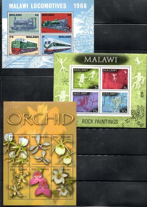 MALAWI SELECTION OF UMM (ODD CTO) MINI SHEETS. AS PER SCANS. NICE LOT.