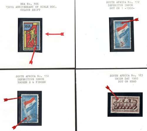 RSA SELECTION OF USED SINGLES WITH VARIETIES. AS DESCRIBED ON CARDS.