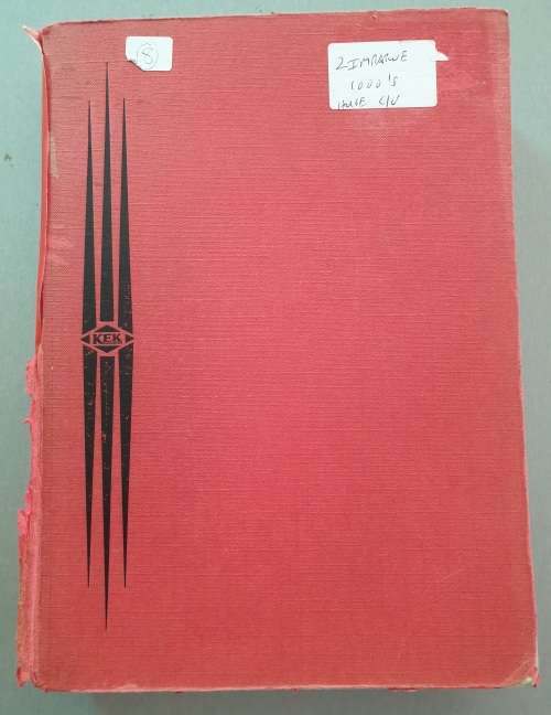 OLD DEALER`S ALBUM WITH ZIMBABWE MANY DUPLICATES ETC. BIG CV. AS PER PHOTOS. NB: PLS READ BELOW!!