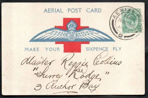 UNION 1918 RED CROSS AERIAL POST CARD `MAKE YOUR SIXPENCE FLY`. AS PER SCANS. GREAT ITEM.