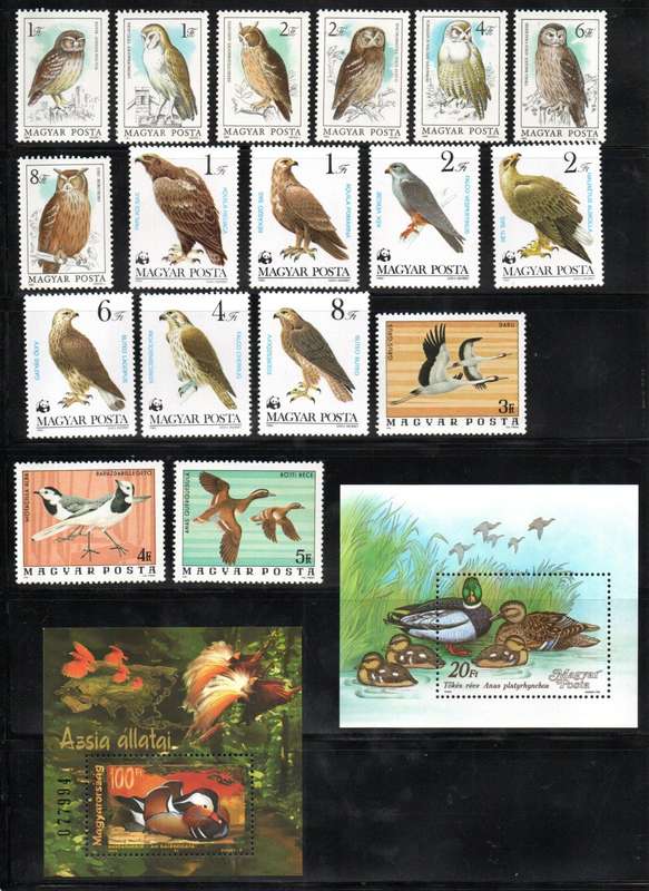 HUNGARY SELECTION OF UMM BIRDS/ANIMALS SETS/MSHEETS. AS PER (X8) SCANS. CV GBP 70+. FANTASTIC LOT.