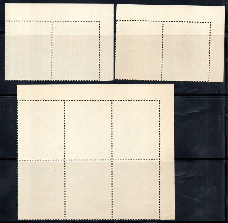 RHODESIA 1967 GALLERY UMM 9d BLK OF (X6) `BODIN FLAW+DOT UNDER HYPHEN` + PAIRS WITH `BODIN FLAWS`.