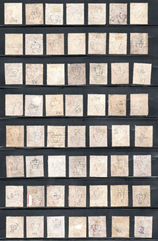 GB SELECTION OF (X56) USED 1 PENNY RED SINGLES. CONDITION AS PER SCANS. UNCHECKED PLATES ETC.