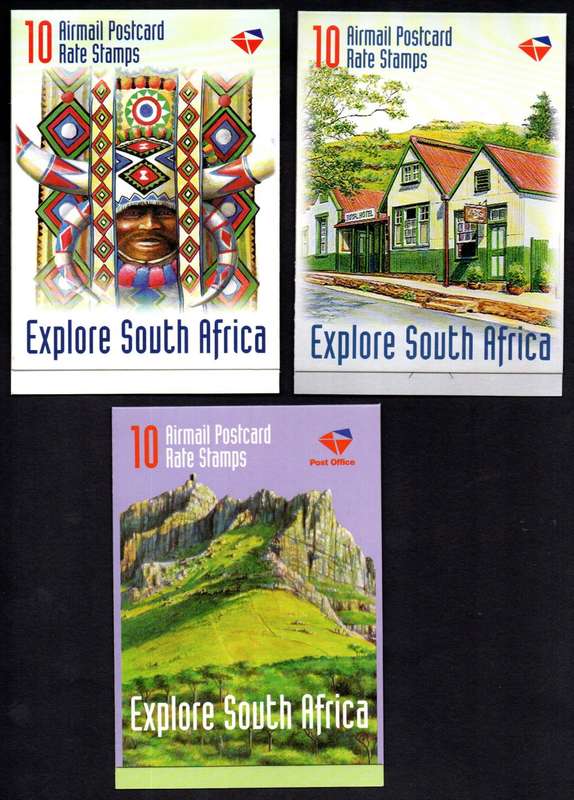 RSA 1998 EXPLORE SOUTH AFRICA (X3) MINT AND COMPLETE BOOKLETS. AS PER SCANS. CV R1700. GREAT ITEMS.