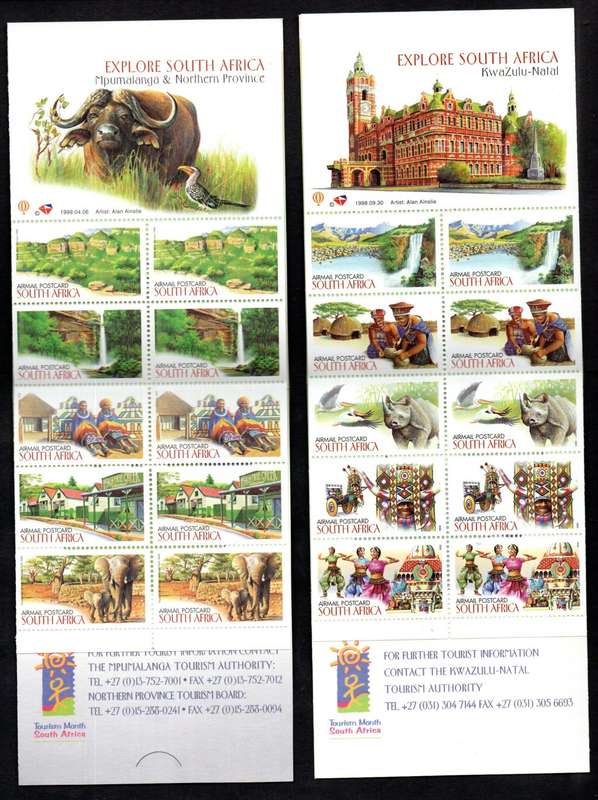 RSA 1998 EXPLORE SOUTH AFRICA (X3) MINT AND COMPLETE BOOKLETS. AS PER SCANS. CV R1700. GREAT ITEMS.