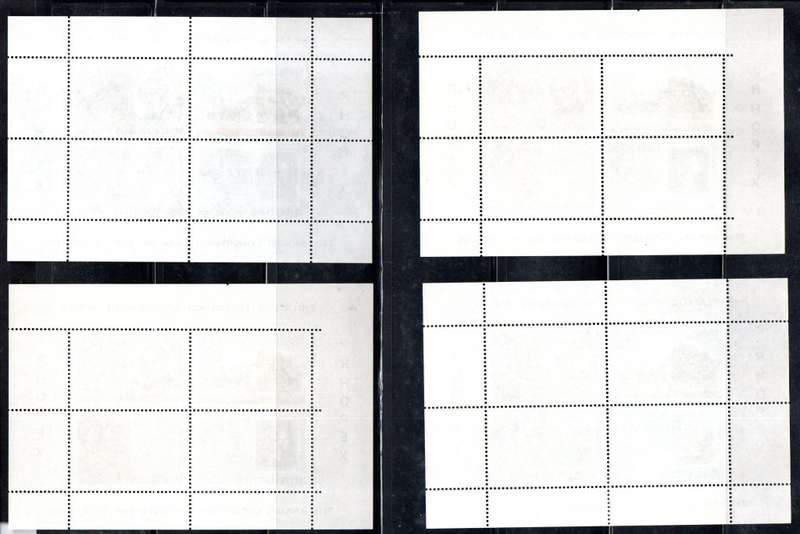 RHODESIA 1966 RHOPEX MSHEETS (X6) UMM. AS PER SCANS. GOOD VALUE.