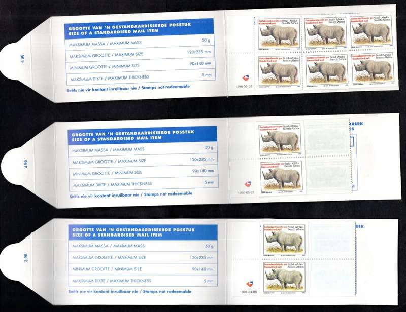 RSA SELECTION OF (X6) EASIPOST RHINO BOOKLETS. AS PER SCANS. GOOD VALUE.