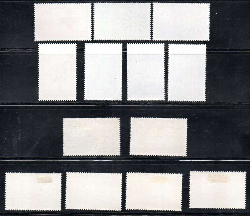 RHODESIA AND NYASALAND 1960-3 MINT SETS. AS PER SCANS. NICE LOT.