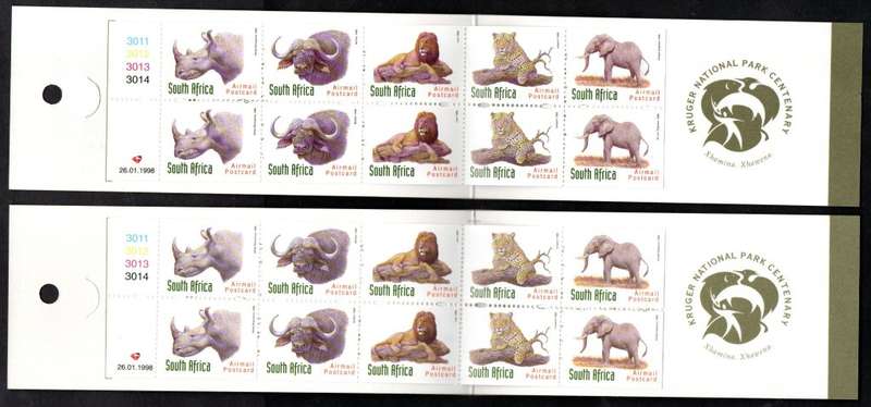 RSA 1998 BIG FIVE BOOKLETS NO 32 (X2) MINT AND COMPLETE. AS PER SCANS. CV R800. NICE ITEMS.