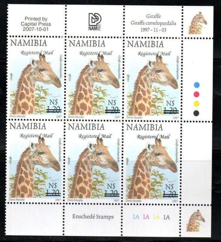 NAMIBIA 2007 SURCH ON EXISTING DEF UMM SET OF (X9) CONTROLS OF (X6). CC578-86. CV R4200+. LOVELY SET