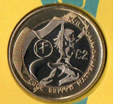 GB 2002 COMMONWEALTH GAMES PHILATELIC NUMISMATIC/COIN COVER. (X4) TWO POUND COINS. NICE ITEM.
