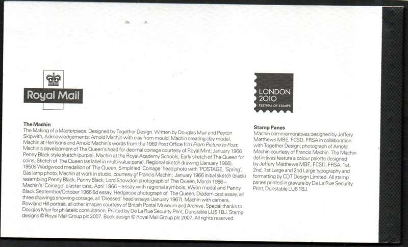 GB THE MACHIN THE MAKING OF A MASTERPIECE MINT/COMPLETE BOOKLET. SG DX39. CV GBP 24. LOVELY ITEM.