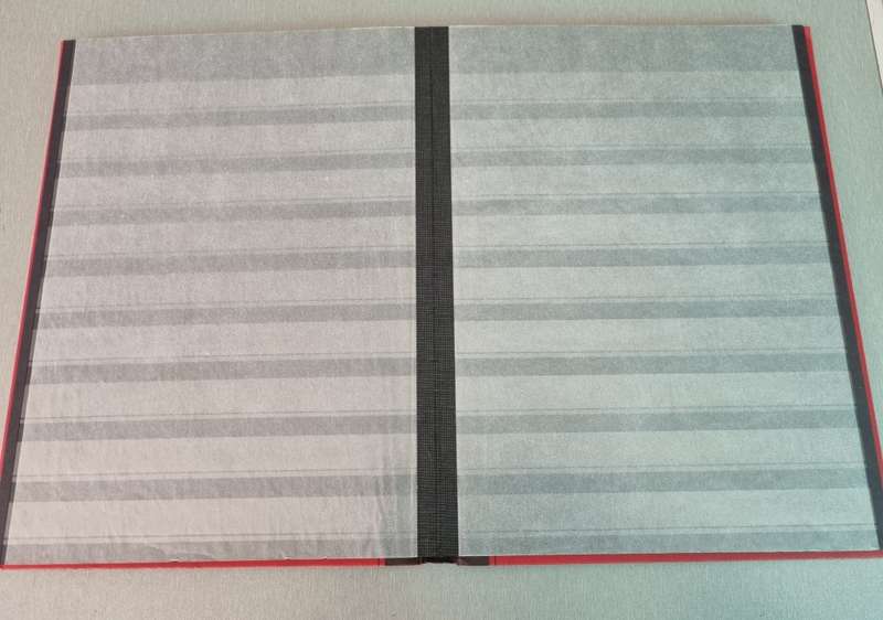 PRINZ EMPTY ALBUM 2ND HAND. 16 PAGES/32 BLACK SIDES. AS PER PHOTOS. NB: PLEASE READ BELOW.
