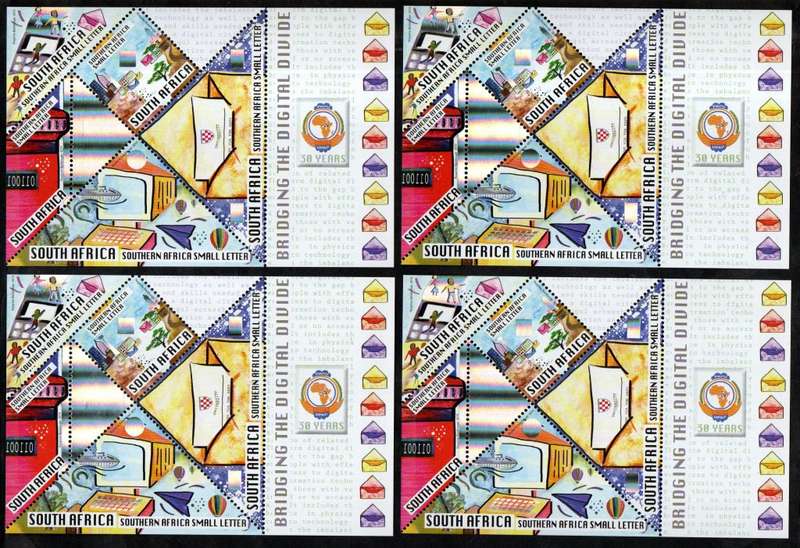 RSA 2010 DIGITAL DIVIDE (X5) UMM DUPLICATED SHEETLETS OF (X5) UMM. CC1992. TOTAL CV R850.