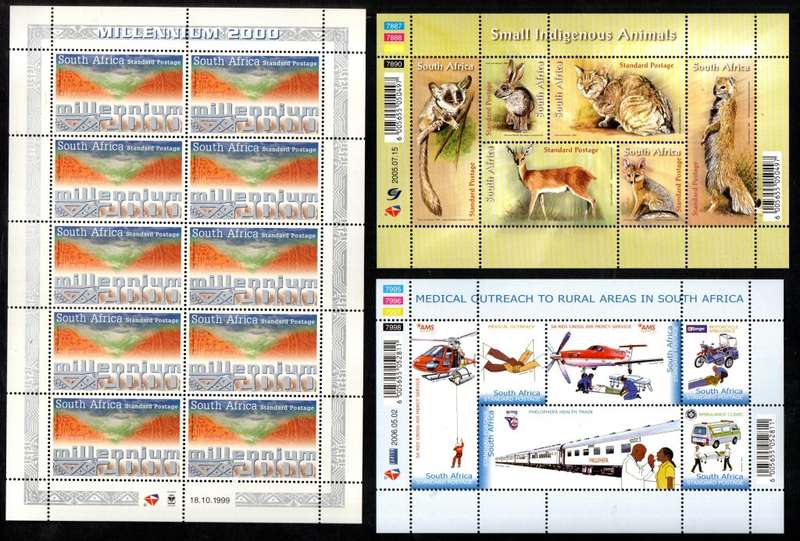 RSA SELECTION OF (X12) STANDARD POSTAGE SHEETS/SHEETLETS UMM. AS PER (X5) SCANS. TOTAL CV R2370.