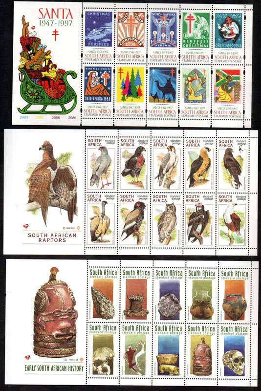 RSA SELECTION OF (X12) STANDARD POSTAGE SHEETS/SHEETLETS UMM. AS PER (X5) SCANS. TOTAL CV R2370.