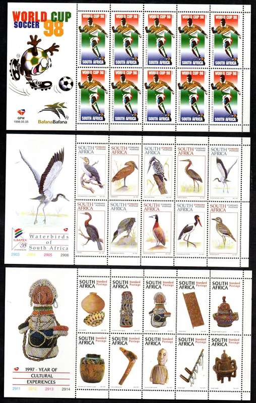 RSA SELECTION OF (X12) STANDARD POSTAGE SHEETS/SHEETLETS UMM. AS PER (X5) SCANS. TOTAL CV R2370.