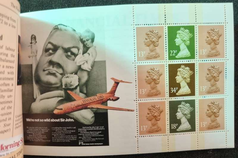 GB 1988 `The Story of the Financial Times` mint prestige 5 pound booklet. SGDX9.