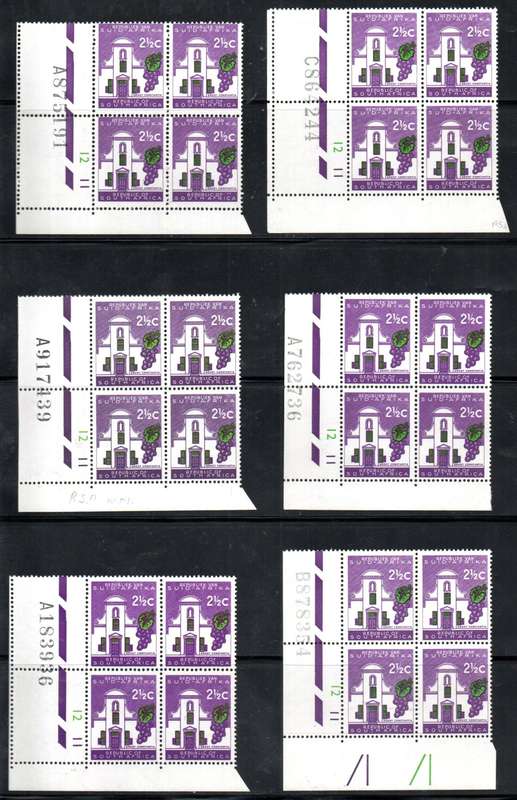 RSA 1963 DEF (X24) CONTROL BLKS CYL NOs 12-11 UMM. CC229. TOTAL CV R1080 ie R45 EACH. AS PER SCANS.