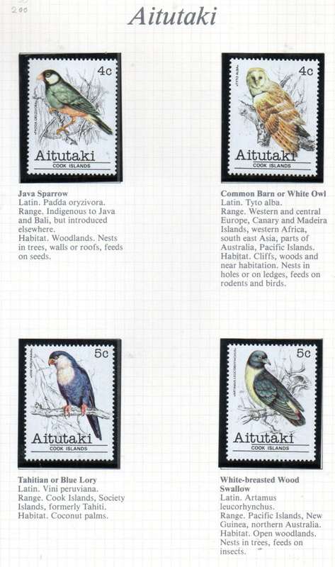 WORLD SELECTION OF BIRDS UMM SINGLES. NOT ALL COMPLETE SETS. AS PER (X30) SCANS. NICE LOT. READ