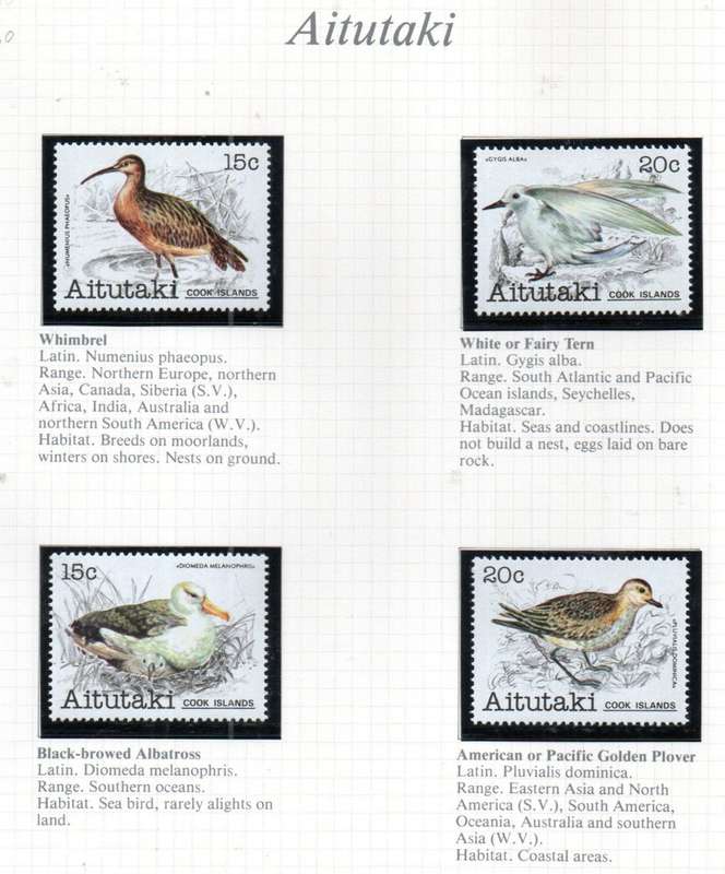 WORLD SELECTION OF BIRDS UMM SINGLES. NOT ALL COMPLETE SETS. AS PER (X30) SCANS. NICE LOT. READ