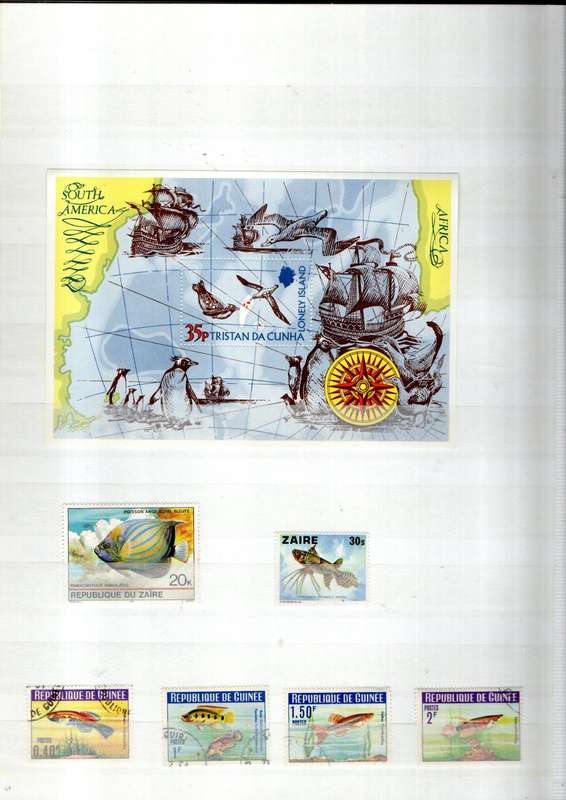 ALBUM 2ND HAND IN GOOD NICK WITH FISH THEMATICS. 8 PAGES/16 SIDES. NB: PLEASE READ BELOW!!